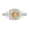 thumbnail image 1 of Clara Pucci 14K White Gold Solid Gold YellowMoissanite Solitaire with Accents Anniversary Ring for Women - 1.335 cttw Round Cut, 1 of 8