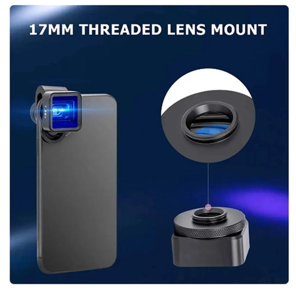 1.33X Anamorphic Lens For Smartphones - Mobile Cinematography Lens With Clip, Wide-Screen Effect For Video Recording, Compatible With Filmic Pro & Moment Apps,Black