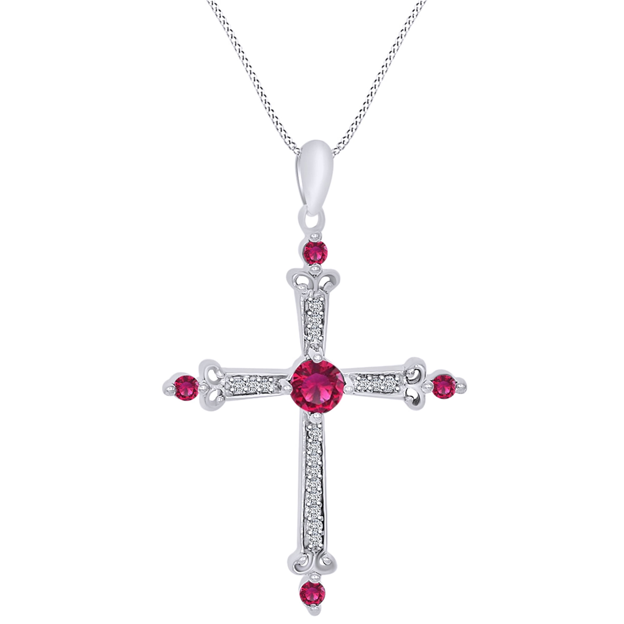 0.10 Carat DGLA Certified Round Diamond Cross Pendant For Women With 18 Inch Chain - View #11