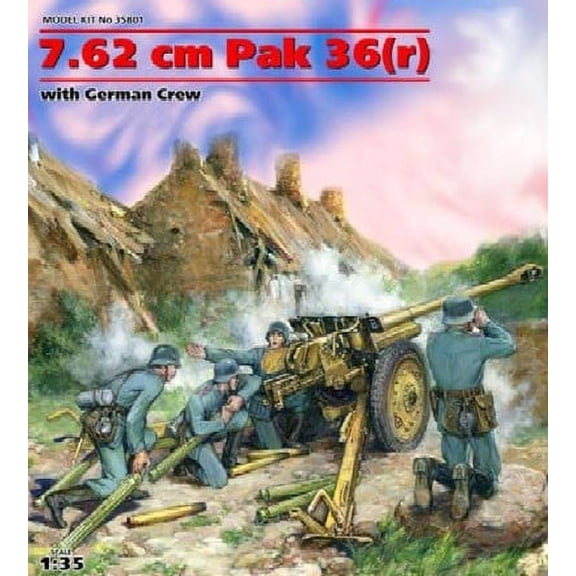 1/35 7.62cm PaK 36(r) Gun w/4 Crew (D)