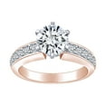 thumbnail image 1 of AFFY 1.35 Carat (Ctw) Round Shape White Natural Diamond Solitaire Engagement Ring In 14k Solid Rose Gold Ring Size-7, 1 of 1