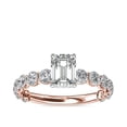 thumbnail image 1 of 1.35 Carat Excellent Emerald Cut Real Diamond New Design Solitaire with Accents Ring for Wedding and Engagement Solid 14K Rose Gold Size 11, 1 of 6