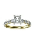 thumbnail image 1 of 1.35 Carat Excellent Radiant Cut Natural Diamond Unique Solitaire with Accents Ring for Engagement Solid 14K Yellow Gold Size 8.5, 1 of 6