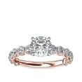 thumbnail image 1 of 1.35 Carat Excellent Round Cut Natural Diamond Beautiful Solitaire with Accents Bridal Ring for Bride Solid 18K Rose Gold Size 5, 1 of 8