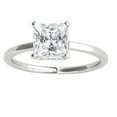 thumbnail image 1 of 1.35 Carat Princess Cut Moissanite Natural Round Diamond Engagement Rings For Womens In 14K Solid White Gold Ring Size 9, 1 of 7