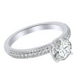 thumbnail image 1 of AFFY 1.35 Ct White Natural Diamond Engagement Ring in 14k White Gold Ring Size - 12, 1 of 1
