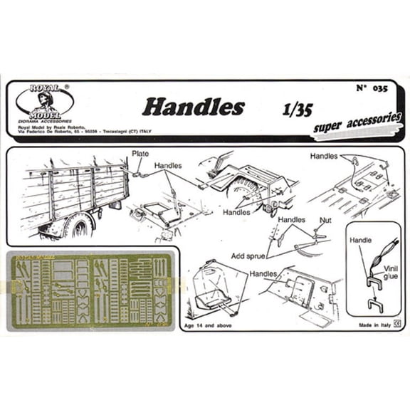 1/35 Handles, various types (Photo-Etch)