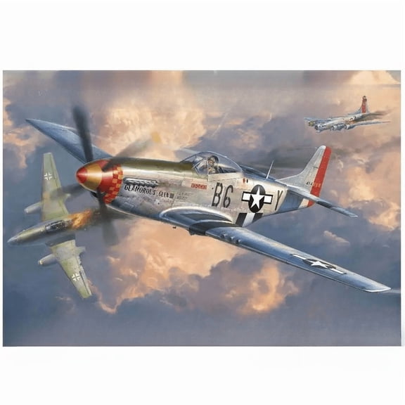 1/35 Scale BF-015 North American P-51D Mustang Full Interior Fighter Aircraft Model Kit w/Dynamic Add-on Pack