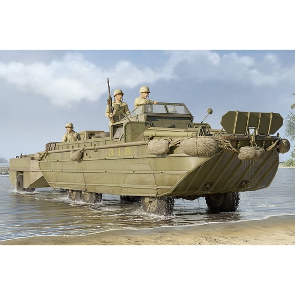 1:35 Scale GMC DUKW-353 with WTCT-6 Trailer Military Vehicle Model Kit Collectible Display Assemble DIY