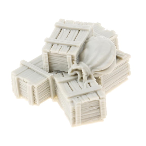 1/35 Scale Resin Figures Models Kit Unpainted Crates & Bag for Model Train Railroad Railway Scenery Decor Diorama or Layouts