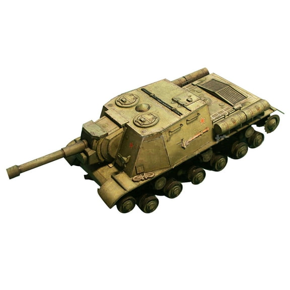 1:35 Soviet ISU-152 Heavy Assault Tank 3D Paper Model Tank Paper Model Unassembled Kit TAPDRA Spare Part