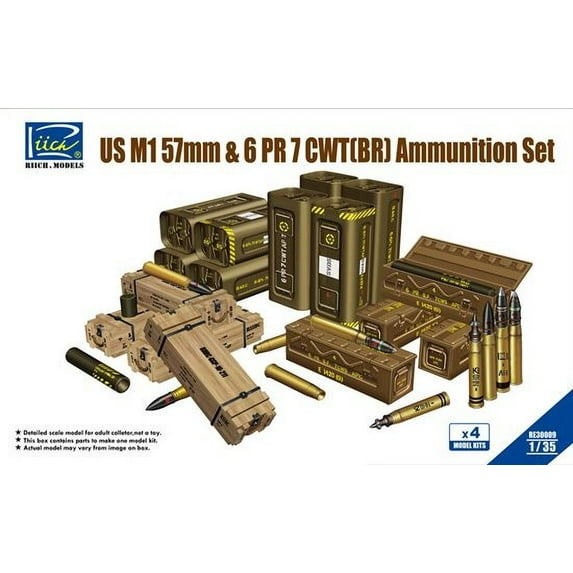 1/35 US M1 57mm & 6 PR7 CWT(BR) Ammunition Set (4 Sets)