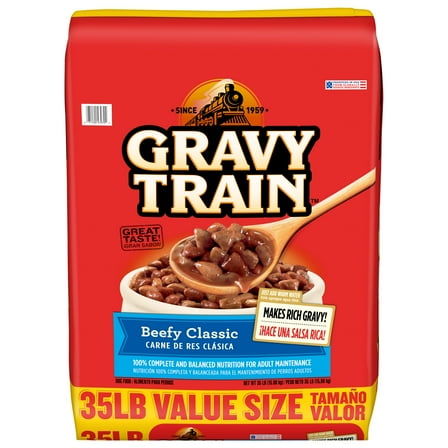 Gravy Train Beefy Classic Dry Dog Food, 35 lb. Bag