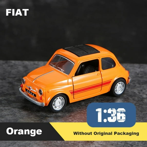 1:36 Alloy Vintage Diecast Car Model FIAT MINI Classic Pull Back Car Model Miniature Vehicle Replica For Collection Gift
