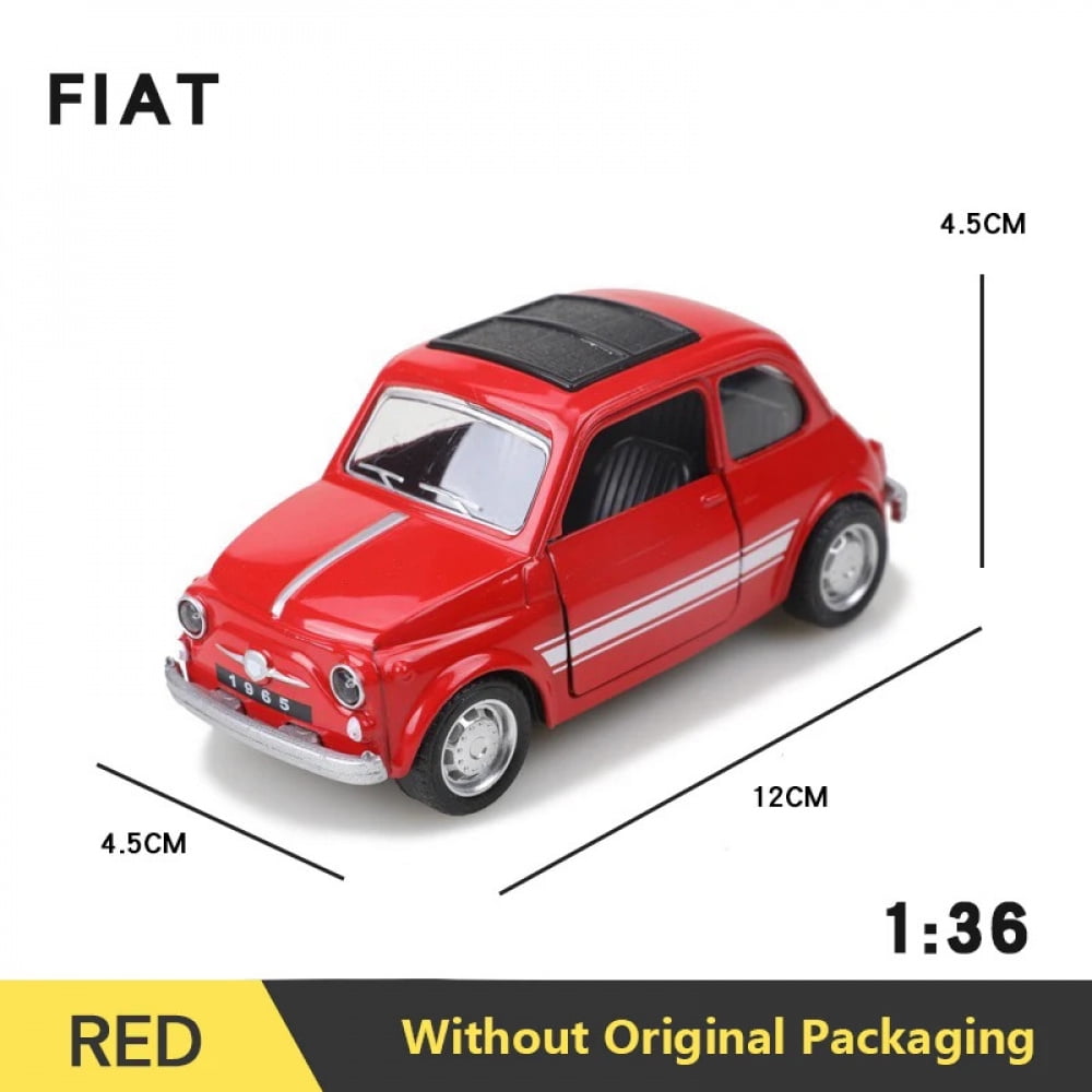1:36 Alloy Vintage Diecast Car Model FIAT MINI Classic Pull Back Car ...