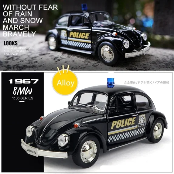 1:36 Mini Car 1967 VOLKSWAGEN Beetle Classic Alloy Car Model Diecasts Metal Toy Car Model Simulation Miniature Scale F346
