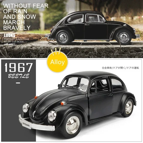 1:36 Mini Car 1967 VOLKSWAGEN Beetle Classic Alloy Car Model Diecasts Metal Toy Car Model Simulation Miniature Scale F346
