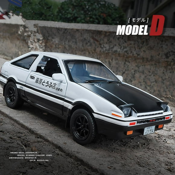 1:36 Movie Car INITIAL D AE86 Alloy Sports Car Model Diecast & Toy Vehicles Metal Racing Car Model Sound and Light Kids Toy Gift