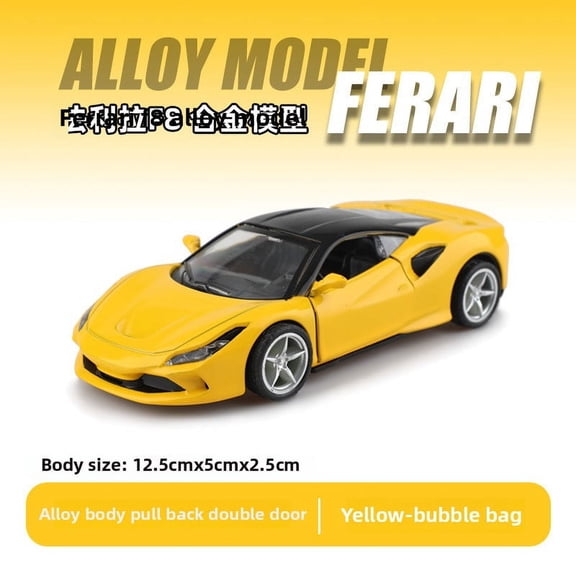 1:36 Pull Back Diecast Supercar Model Openable Two Doors Alloy Vehicle Collectible Toy Car