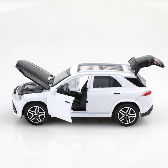 1/36 Scale SUV Alloy Pullback Toy Car, Die-Cast Metal Vehicle with 4 Openable Doors for Boys