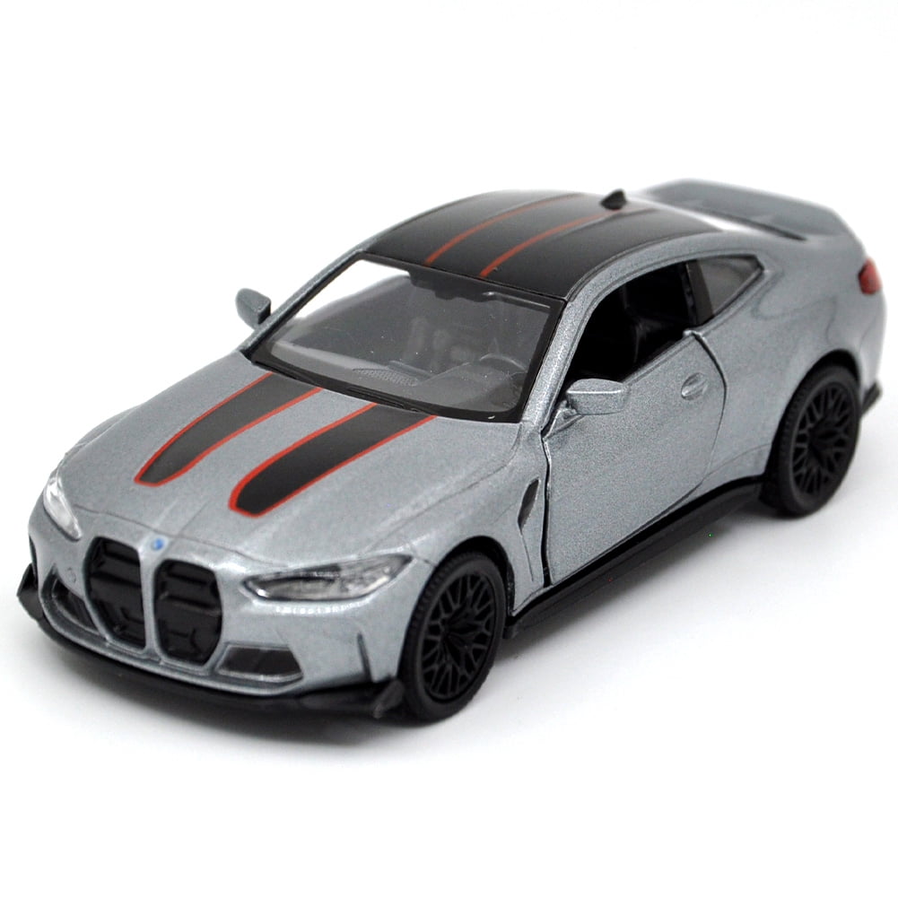 1: 36 Suitable for BMW M4 CSL alloy simulation car die-casting model toys, sound and light collectibles, children's toys, birthday gifts