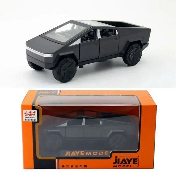 1:36 Tesla Cybertruck Pickup SUV Alloy Car Model Diecast Metal Toy Off-road Vehicle Pull-back Truck Sound Light Toy Collection