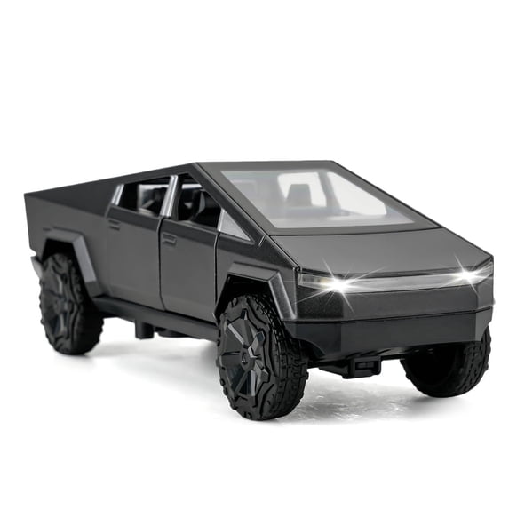 1:36 Cybertruck Pickup Truck Toy Cars, Diecast Pull Back Model Cars, Collection Vehicles, Kids Toy for Aged 3 and up, Gift Black