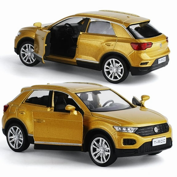 1:36 Volkswagen T-ROC Alloy Car Model Diecast & Toy Vehicles Metal Car Model Simulation Pull Back Collection Childrens Toy F344