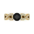 thumbnail image 1 of Solitaire with Accents Engagement Ring for Women - 1.42ct Natural Onyx in 14K Yellow/White Gold Promise Ring, 1 of 6