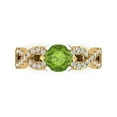thumbnail image 1 of Solitaire with Accents Engagement Ring for Women - 1.42ct Natural Peridot in 14K Yellow/White Gold Promise Ring, 1 of 8