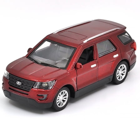 1: 36 is suitable for Ford Explorer alloy die-casting metal car models, with sound, light, and rebound functions, children's toy car collections, boys' birthday gifts