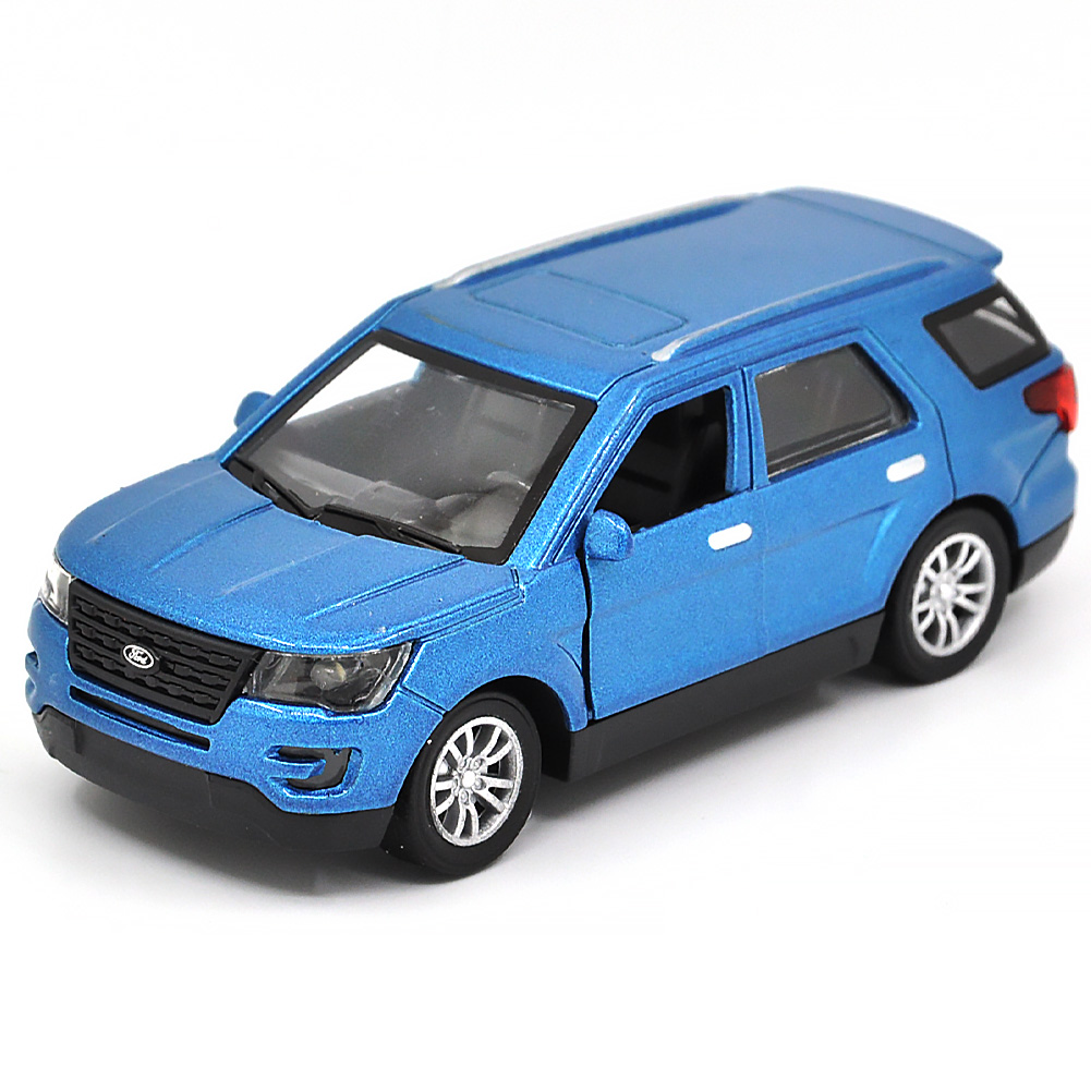 1: 36 is suitable for Ford Explorer alloy die-casting metal car models, with sound, light, and rebound functions, children's toy car collections, boys' birthday gifts