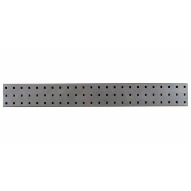1 36 x 4.5 in. Epoxy 18 Gauge Steel Square Hole Pegboard Strip, Silver