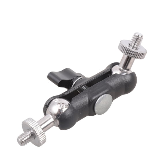 1. 360Swivel Head Bracket 1/4 Inch Double Screw Aluminum Alloy Mount For Camera Phone Bike Monitor Stand