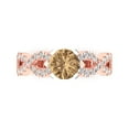 thumbnail image 1 of Clara Pucci 14K Rose/White Gold Solid Gold Champagne Solitaire with Accents Anniversary Ring for Women - 1.42 cttw Round Cut, 1 of 8