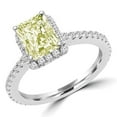 thumbnail image 1 of 1.37 CTW Radiant Diamond Halo Engagement Ring in 14K White Gold - Size 6.25, 1 of 1