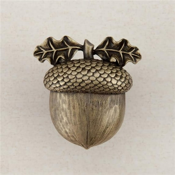 1.37 x 1.37 in. Artisan Collection Acorn, Antique Brass
