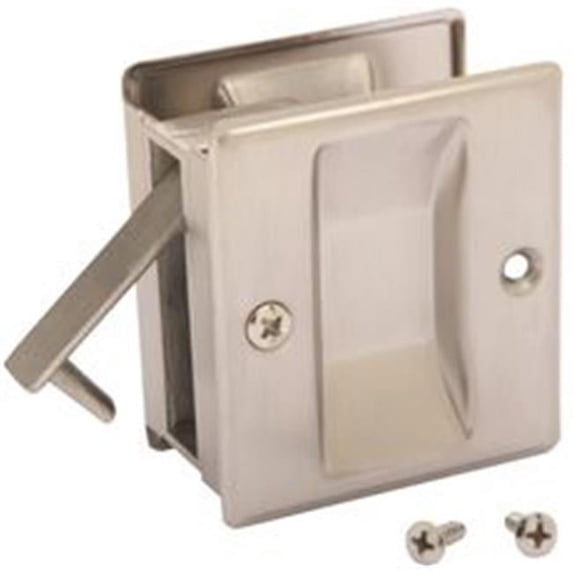 1.375 -1.75 in. Fast Mount Pocket Door Passage Pull - Satin Nickel