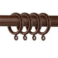 thumbnail image 1 of 1.375 in. Plastic Faux Wood Curtain Eyelet Rings, Dark Walnut - Set of 10, 1 of 1