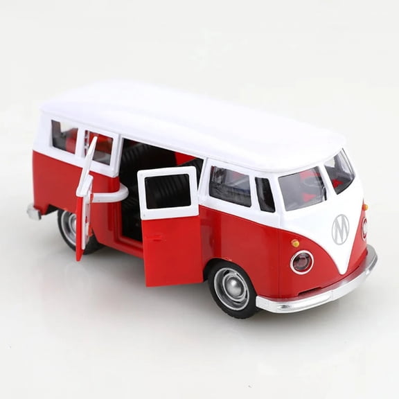 1:38 Alloy BUS Model Boy Toys 11cm Metal Mini City Travel BUS Model Pull-back Diecasts Car Model Collection Gifts (bagged)