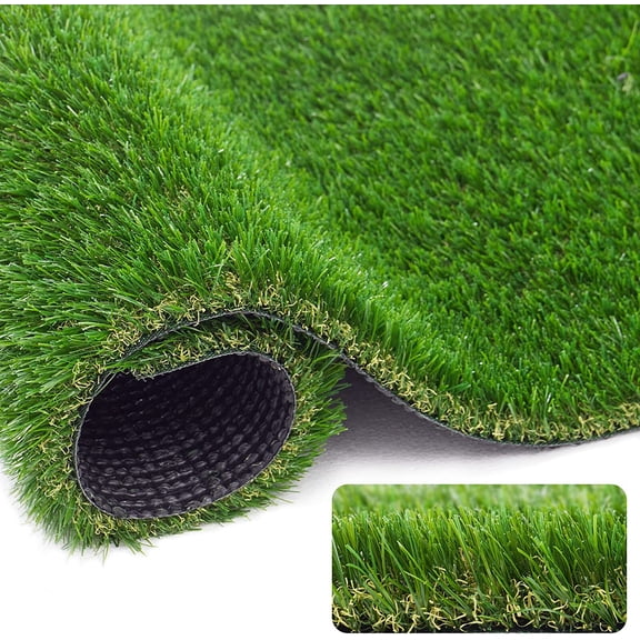 1.38" Artificial Turf Grass,4FT x 6FT Fake Grass Rug Indoor Outdoor,Realistic High-Density Sturdy Carpet for Dogs Pets Garden Lawn Landscape