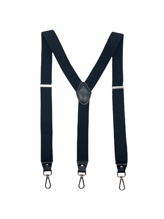 1.38 Inch Adjustable Y-Back Mens Suspenders, Heavy Duty Braces Equipped with Swivel Hooks