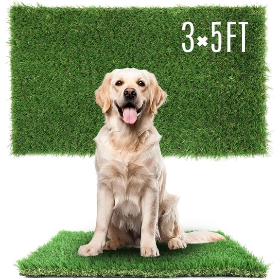 1.38 Inch Artificial Grass Turf Mat 3 x 5 FT Indoor Outdoor Dog Pet Potty Training Lawn Landscape Patio Rug