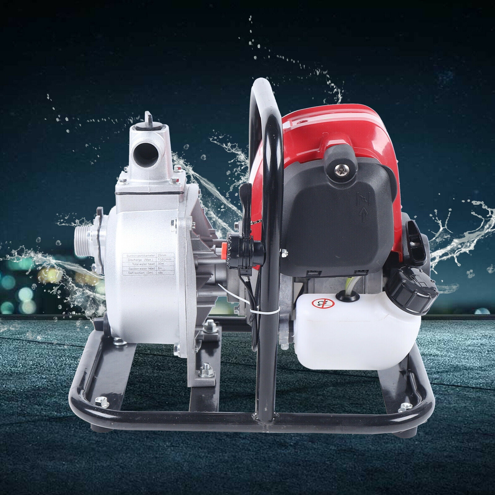 1" 38cc 4 Stroke Gas Powered Water Pump Garden Water Transfer Irrigation Pump