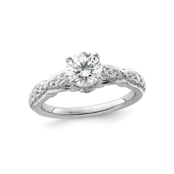 1.39 Carat (Ctw VS2, D-E-F) Certified IGI Lab-Grown Diamond Engagement Ring 14K White Gold