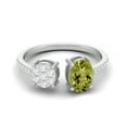 thumbnail image 1 of 1.39 Ctw Oval Peridot 925 Sterling Silver Front Open Adjustable Mother's Day Gift Ring, 1 of 3