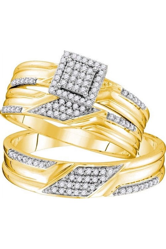 1/3CTW-DIA MICRO-PAVE TRIO SET