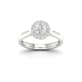 thumbnail image 1 of 1/3Ct TDW Diamond 10K White Gold Single Stone Halo Engagement Ring (I-J, I2), 1 of 5