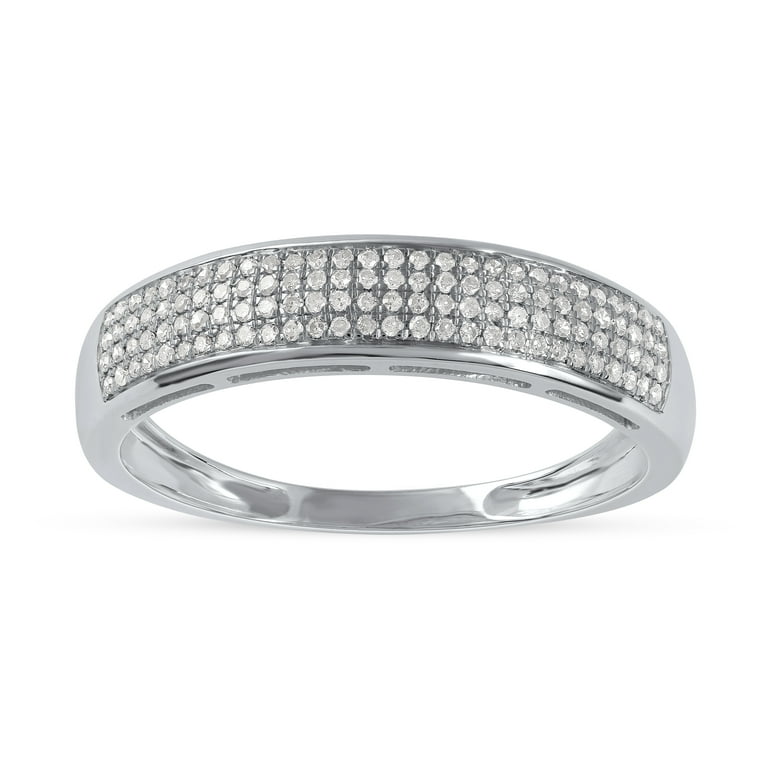 1 3Ct TDW Diamond S925 Sterling Silver Men s Ring Walmart