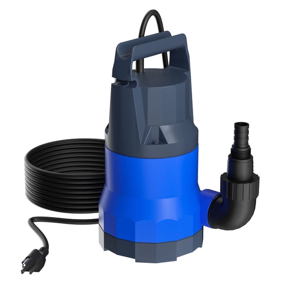 1/3HP Submersible Sump Pump 5400GPH, Portable Electric Transfer Water Pump Ideal for Pool Draining, Hot Tub Cleanout & Standing Water Removal